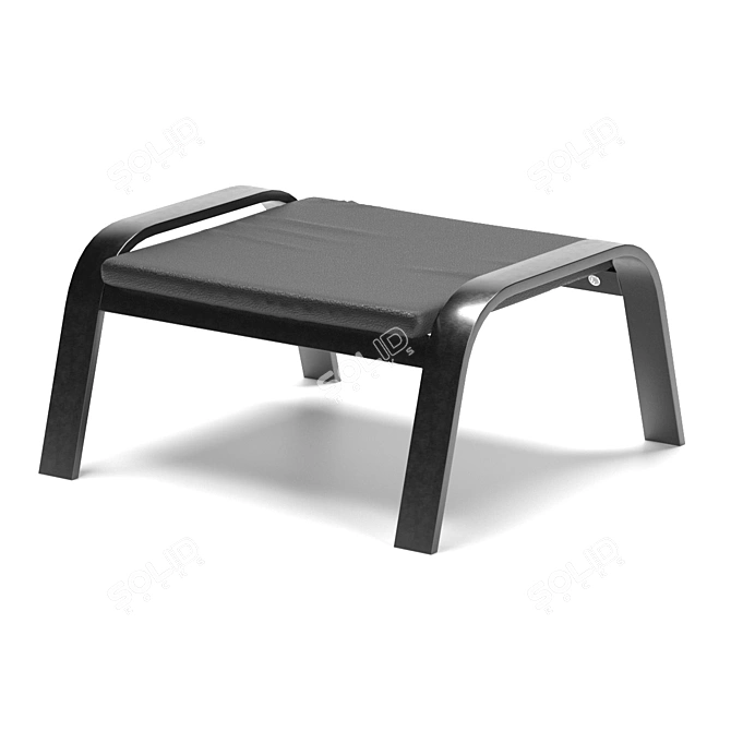 Elegant Footstool: 3D Model & Textures 3D model image 1