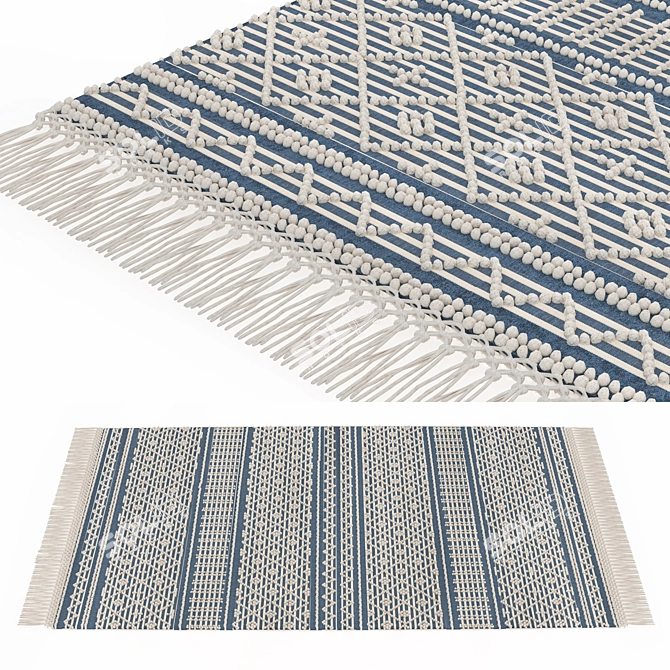 Surya Farmhouse Tassel Row | 120x200 cm 3D model image 1