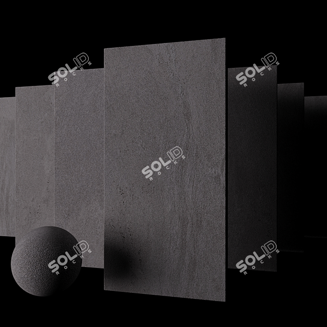 Tierra Gray Stone Tile Set 3D model image 1