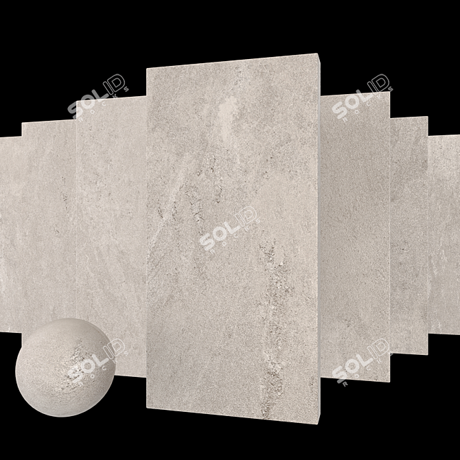 Tierra Sand Stone Tile Set 3D model image 1