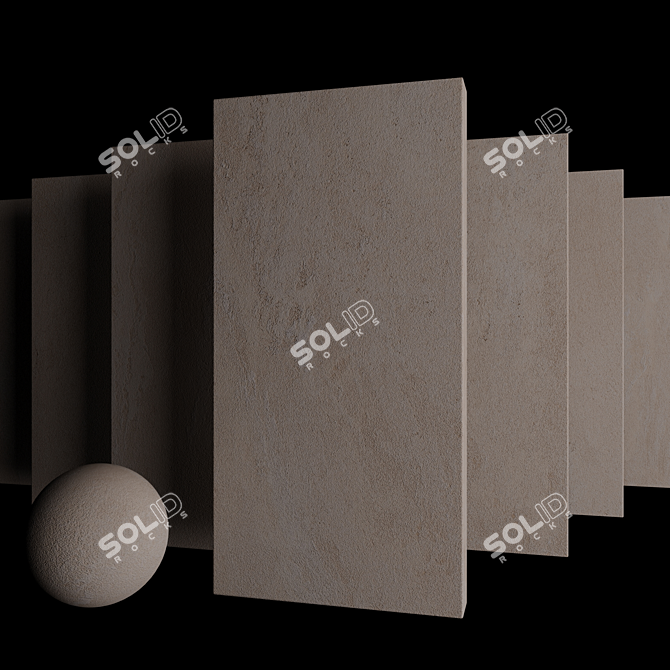 Tierra Sand Stone Tile Set 3D model image 3