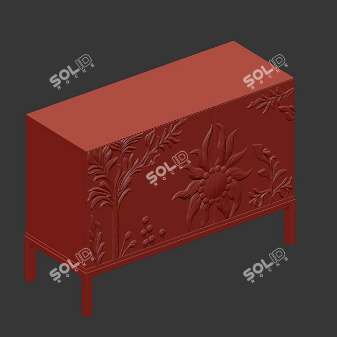 Elegant Baker Dupre Chest 3D model image 3