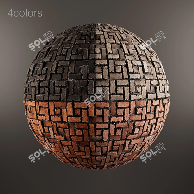 4K Brick Texture Set 3D model image 2
