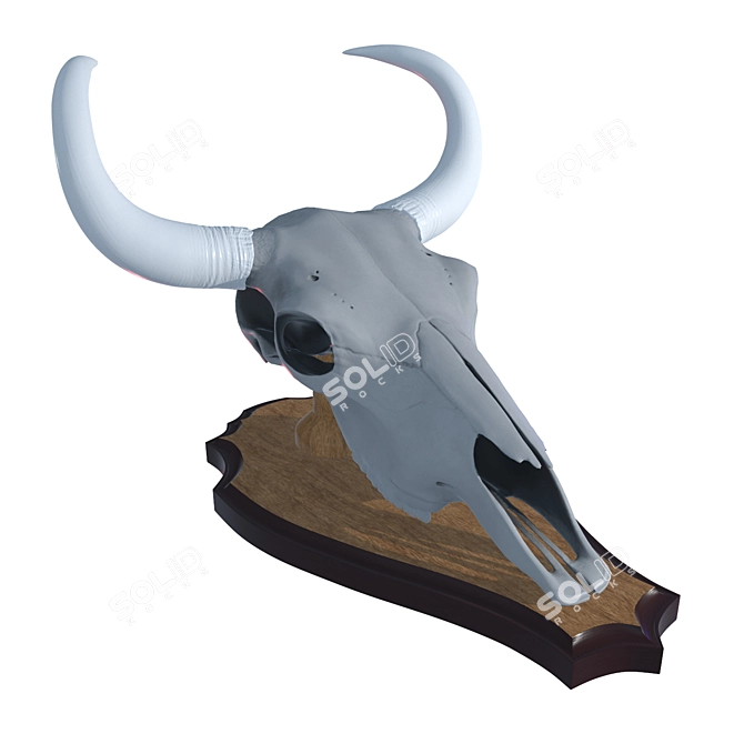 Yak Skull Medallion: 10 Texture Options 3D model image 7