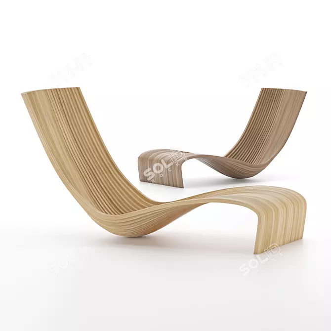 Lolo Chair: Innovative Wood Design 3D model image 1