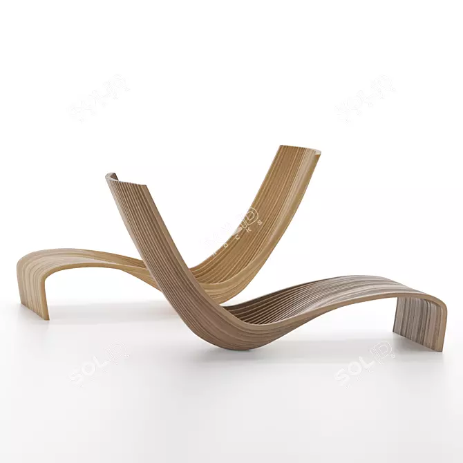 Lolo Chair: Innovative Wood Design 3D model image 2