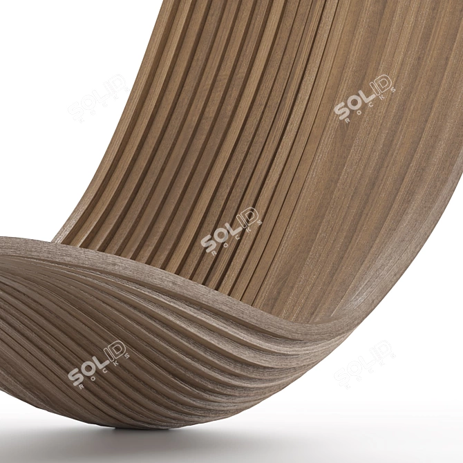 Lolo Chair: Innovative Wood Design 3D model image 3