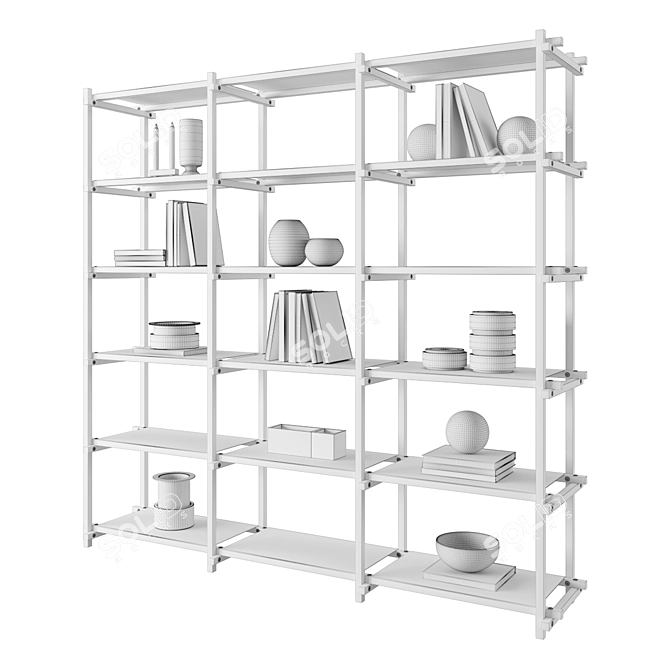 Hay Woody High Shelves: Contemporary Oak 3D model image 4