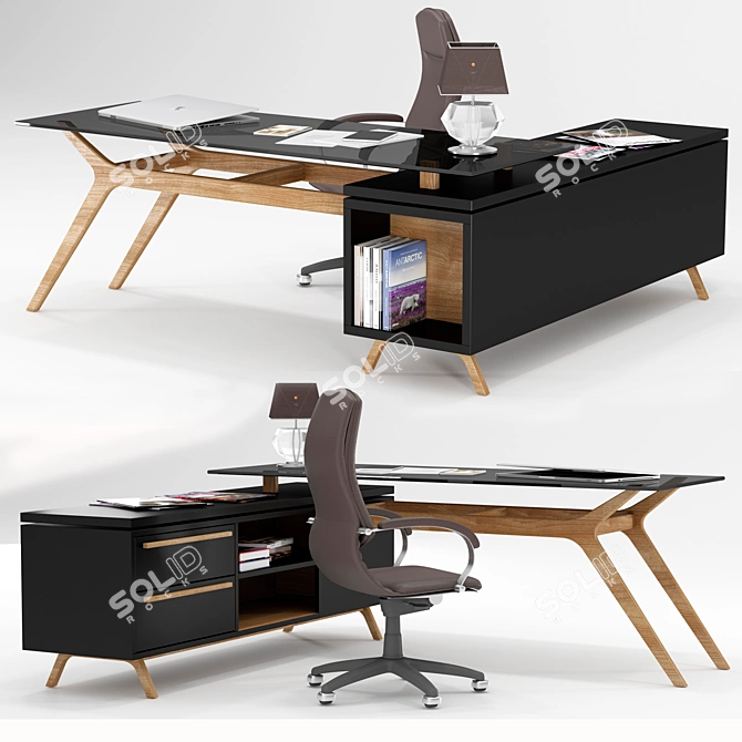 Modern Office Table 3D model image 2