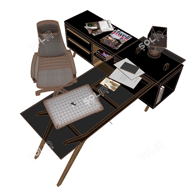 Modern Office Table 3D model image 3