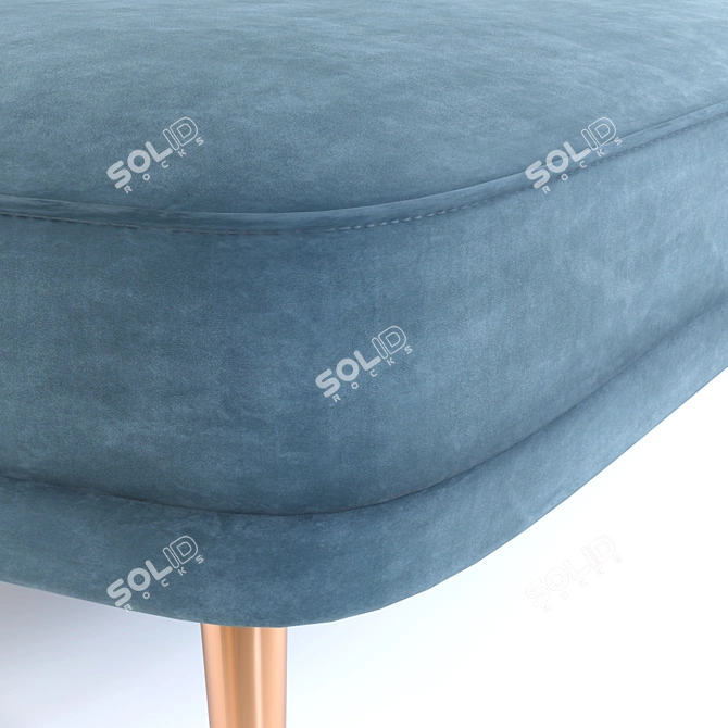 Velvet Daybed, LEONE 3D model image 3