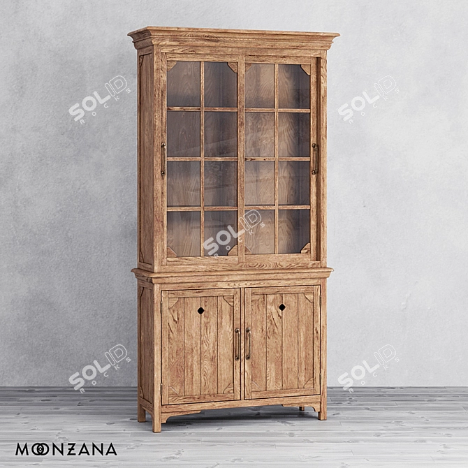 OM Library Resident 2-sections Cabinet 3D model image 1