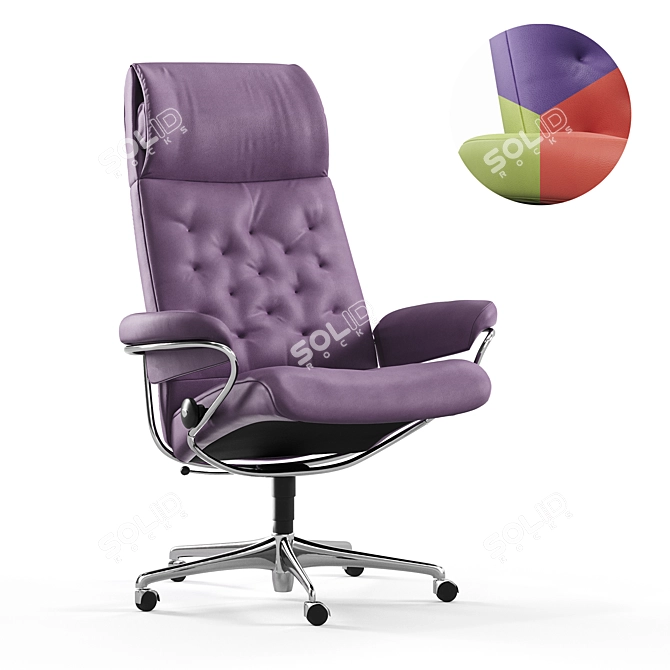 Elevate Your Comfort: Stressless Metro Office High-back 3D model image 1