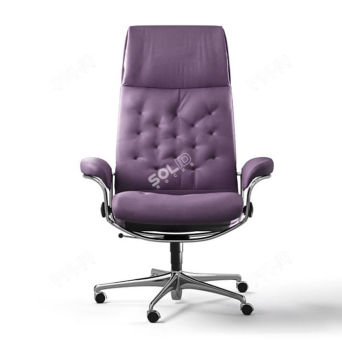 Elevate Your Comfort: Stressless Metro Office High-back 3D model image 2