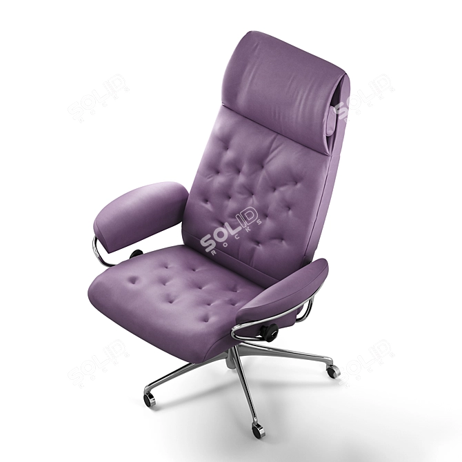 Elevate Your Comfort: Stressless Metro Office High-back 3D model image 3