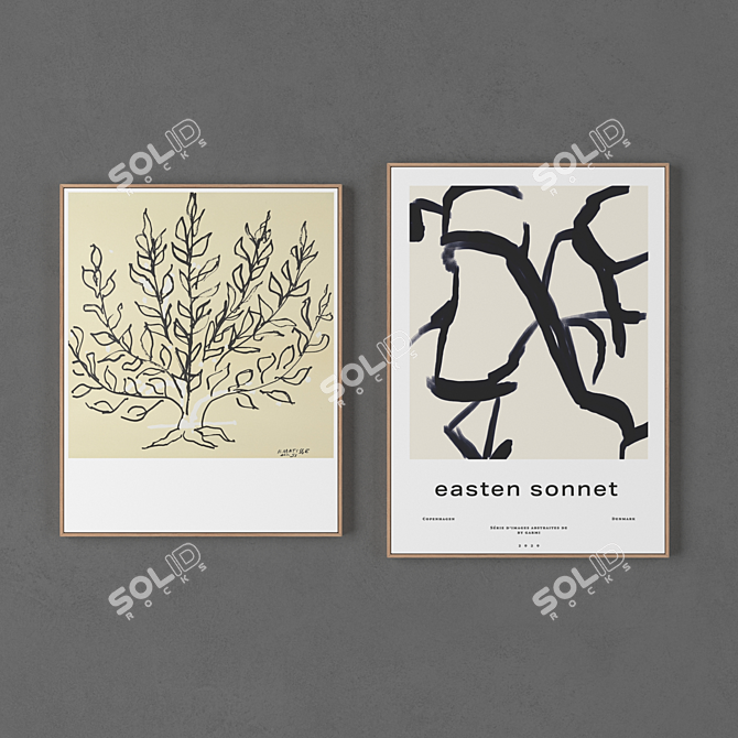 Dual Frame Collection: 625x500mm & 700x500mm Frames 3D model image 1