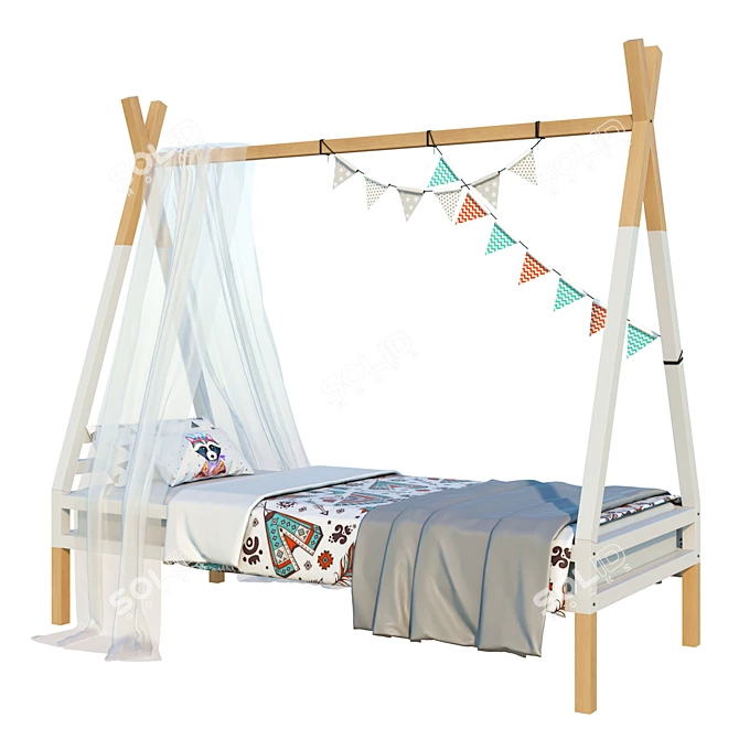 Playful Dream Children Bed 3D model image 6