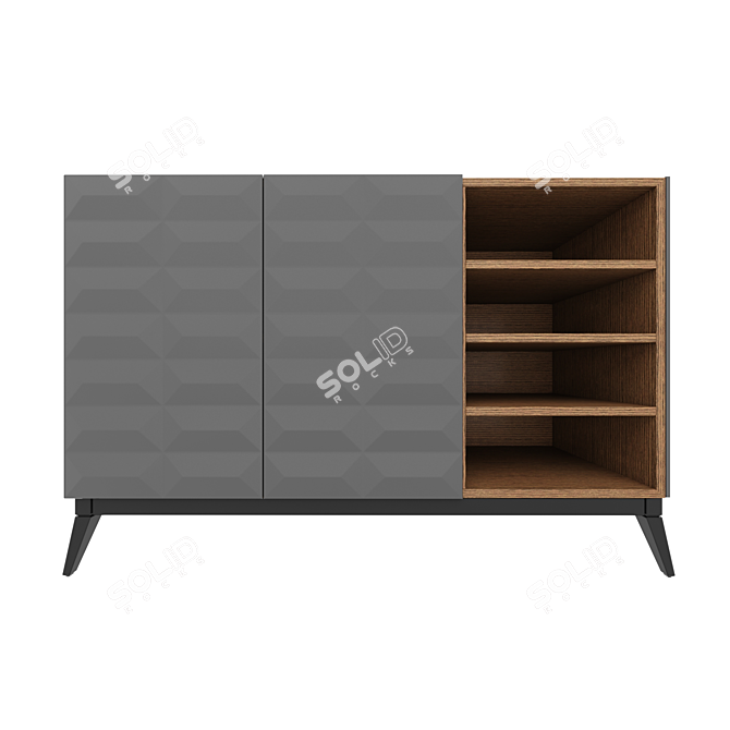 Pyramid Cabinet Console | Middle 3D model image 1