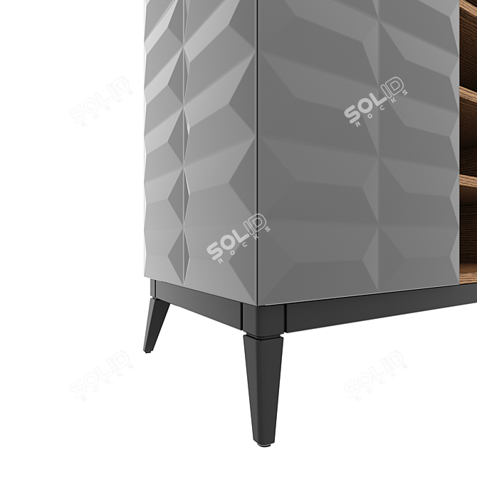 Compact Pyramid Cabinet Console 3D model image 3