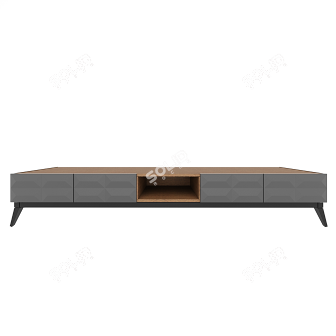 Sleek TV Stand | Pyramid 3D model image 1