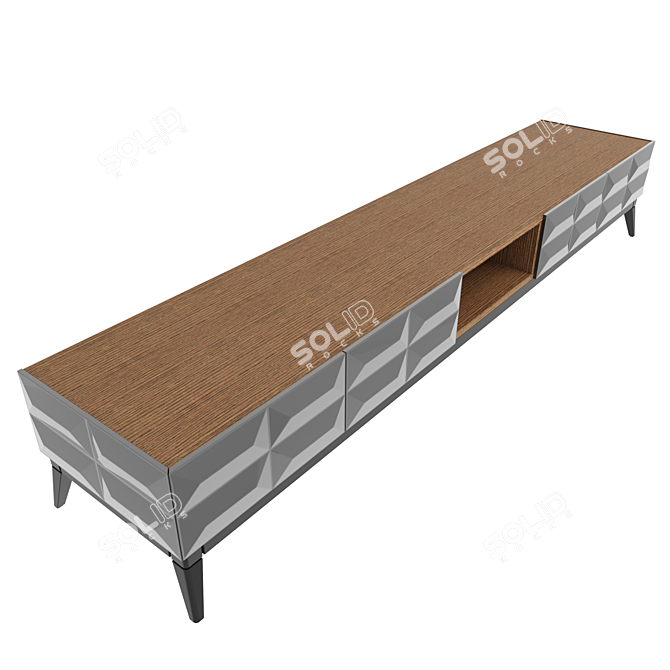 Sleek TV Stand | Pyramid 3D model image 2