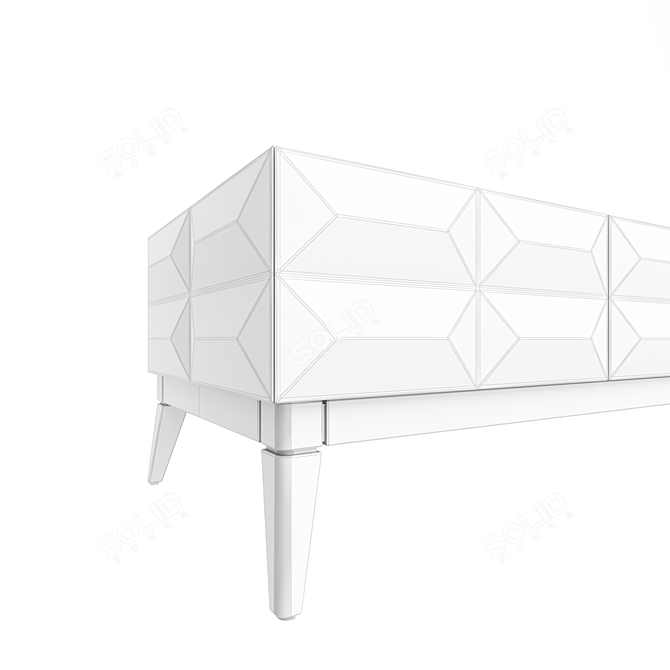 Sleek TV Stand | Pyramid 3D model image 4