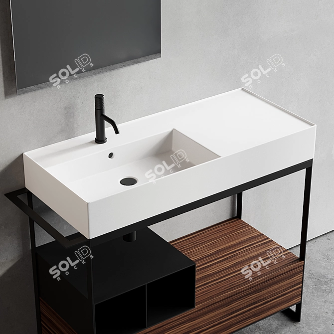 Scarabeo Ceramiche Solid Vanity Set 3D model image 2