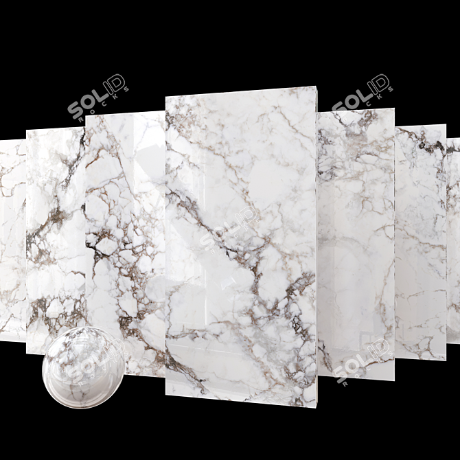 Breccia Marble Set: Museum-Quality Elegance 3D model image 1