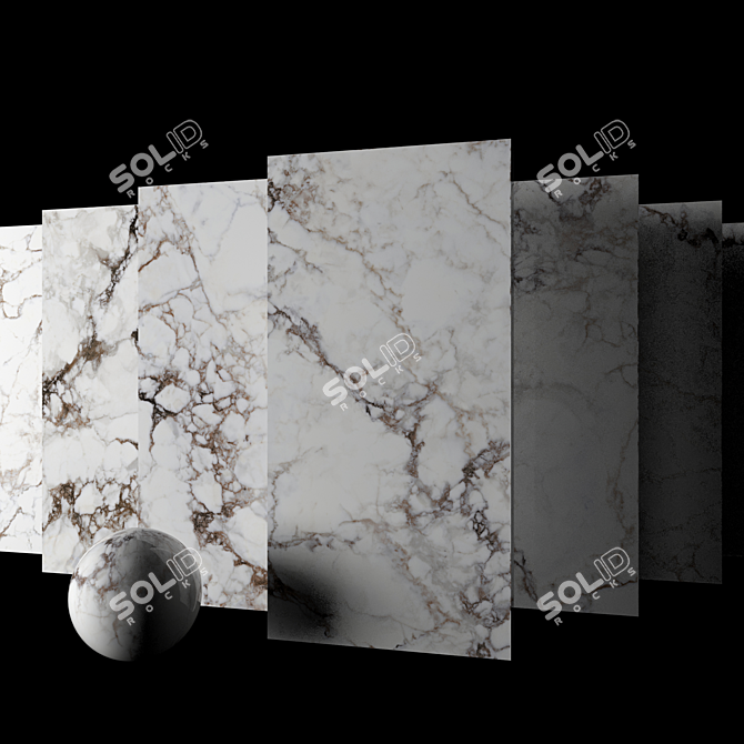 Breccia Marble Set: Museum-Quality Elegance 3D model image 2