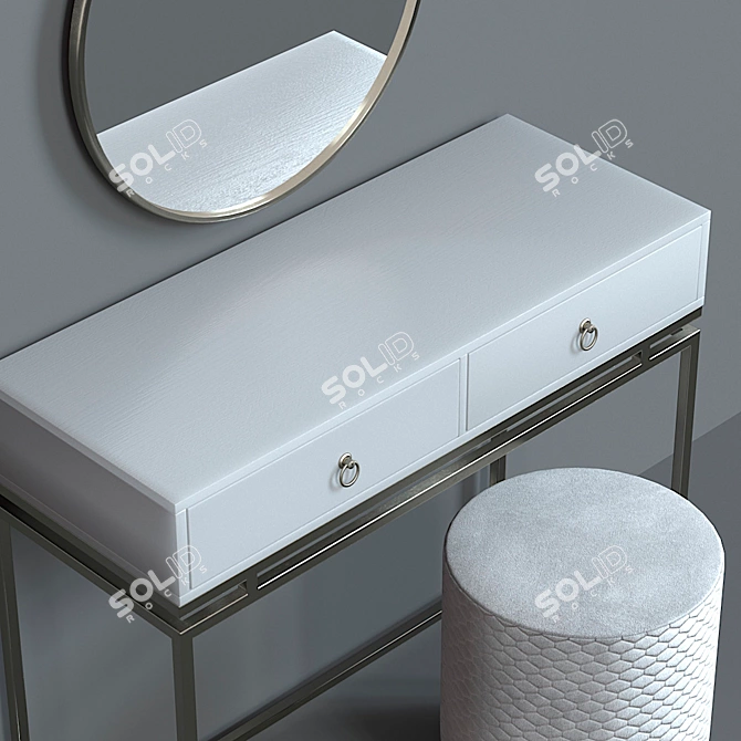 Luxury Dressing Table Set by SteelMebel 3D model image 15