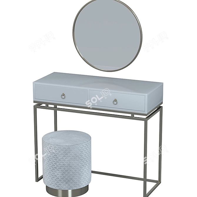 Luxury Dressing Table Set by SteelMebel 3D model image 17