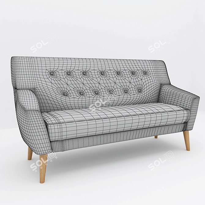 NORDIC 3 Cablo Sofa - Dark Gray 3D model image 4