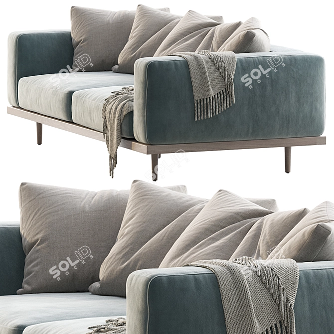 Luxury Newport 84" Sofa 3D model image 4