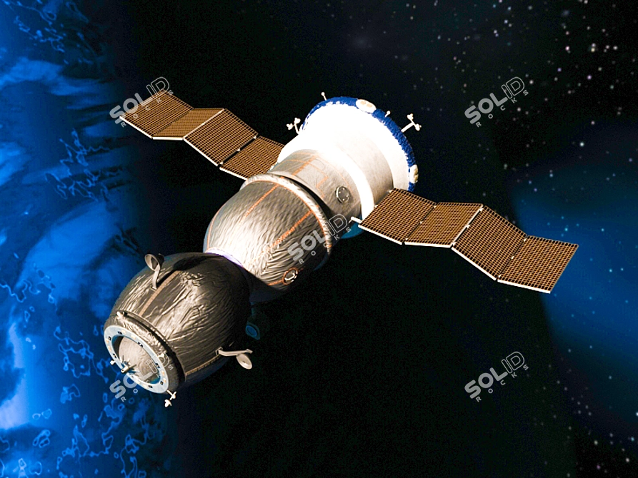 Progress Spacecraft 3D model image 2