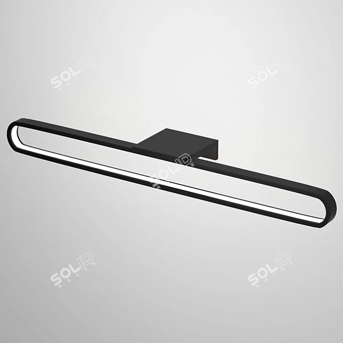 Sleek Wall Décor Lamp 3D model image 1