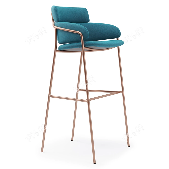 Sleek Teal Strike Chair: Versatile & Stylish 3D model image 4