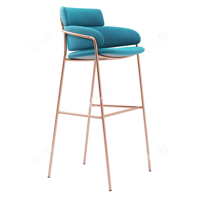 Sleek Teal Strike Chair: Versatile & Stylish 3D model image 6