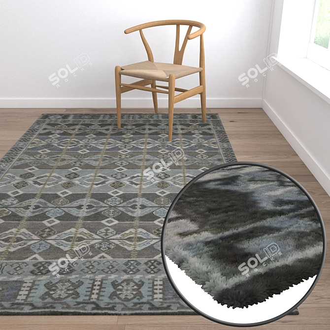 Title: High-Quality Carpet Set 3D model image 5