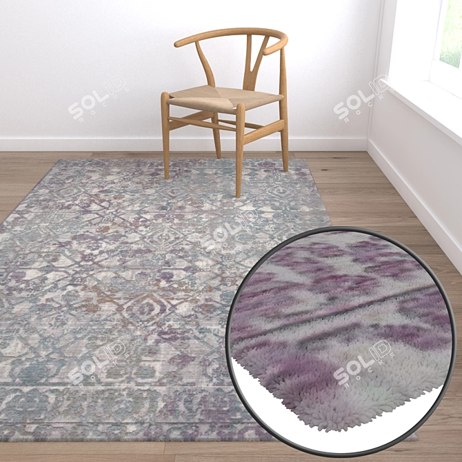 Luxury Carpets Set | High-Quality Textures 3D model image 5