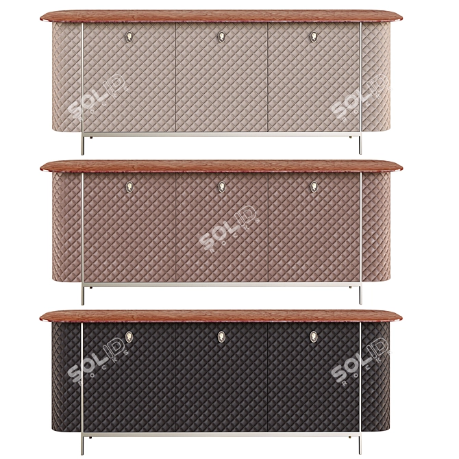 Elegant Penelope Dining Cupboard 3D model image 2