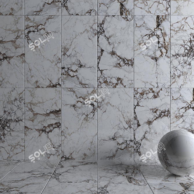 Breccia Marble Wall Tiles - Museum Collection 3D model image 3