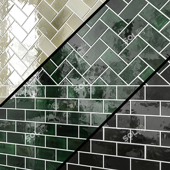 2"x4" Subway Tile - Various Colors 3D model image 5