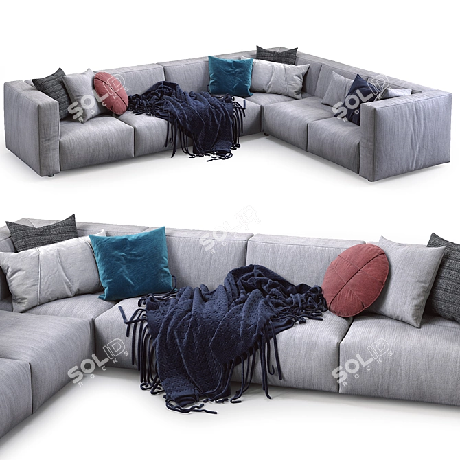 Prostoria Match Sofa: Modern, Stylish, and Functional 3D model image 1