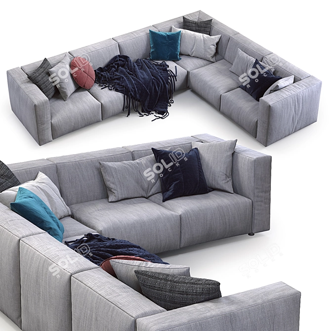 Prostoria Match Sofa: Modern, Stylish, and Functional 3D model image 3