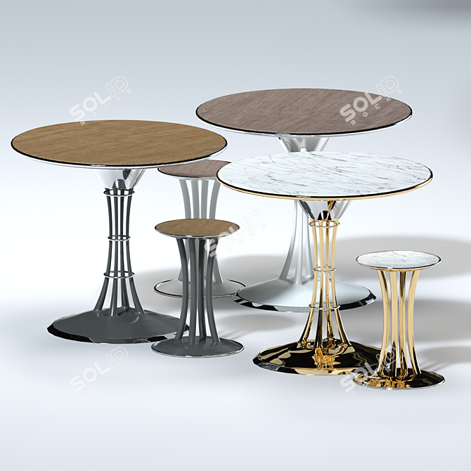 Title: Versatile Table and Chair Set 3D model image 2