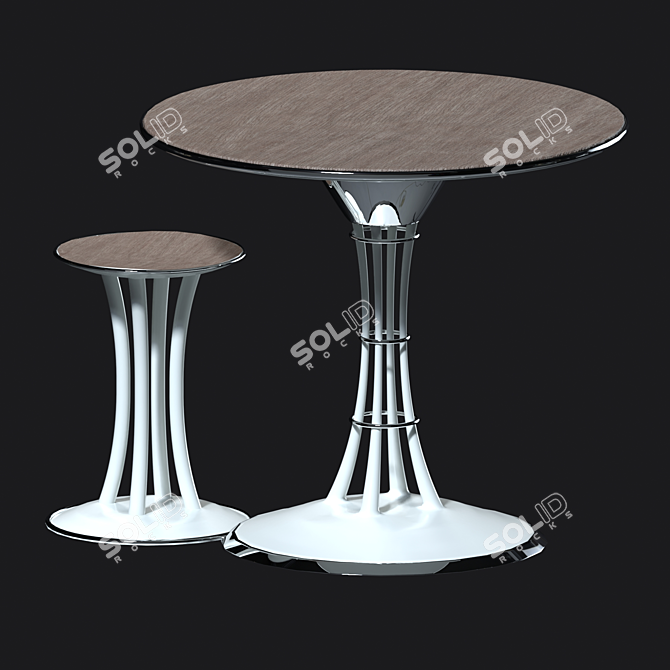 Title: Versatile Table and Chair Set 3D model image 4