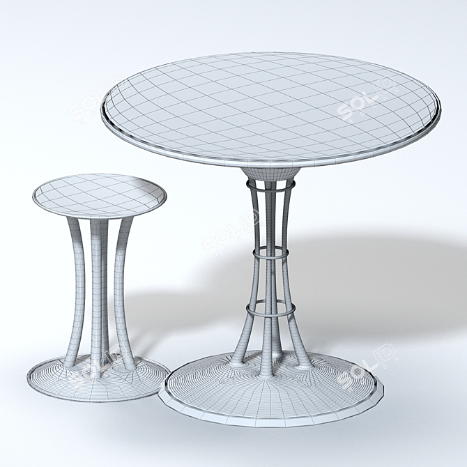 Title: Versatile Table and Chair Set 3D model image 5