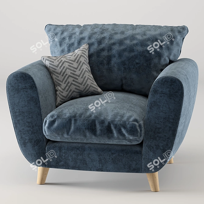 Elegance Defined: Charlotte Armchair 3D model image 1