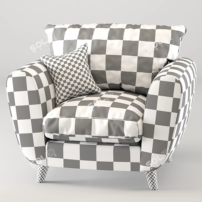 Elegance Defined: Charlotte Armchair 3D model image 2