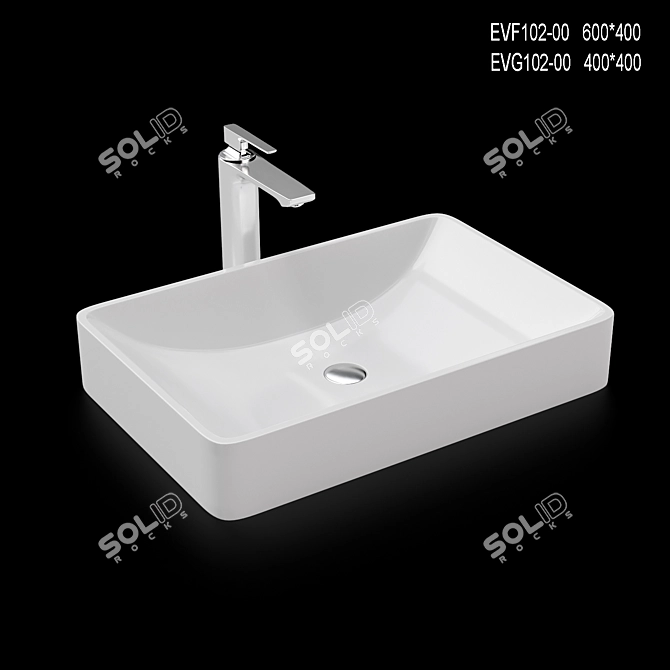 Jacob Delafon VOX - Double Sink & Mixer 3D model image 3